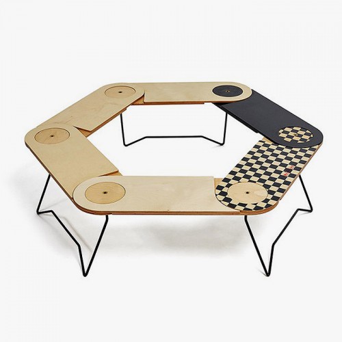 하이드오프 폴리곤 육각 테이블 화로대테이블 캠핑테이블