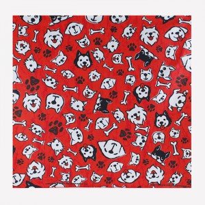 하바행크 애니멀 My Pups Red 손수건